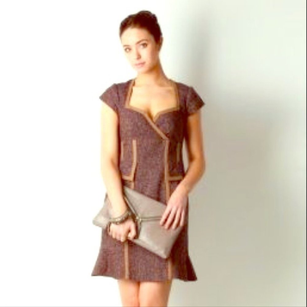 NWT Anthropologie Nanette Lepore Tweed Dress Sz 4